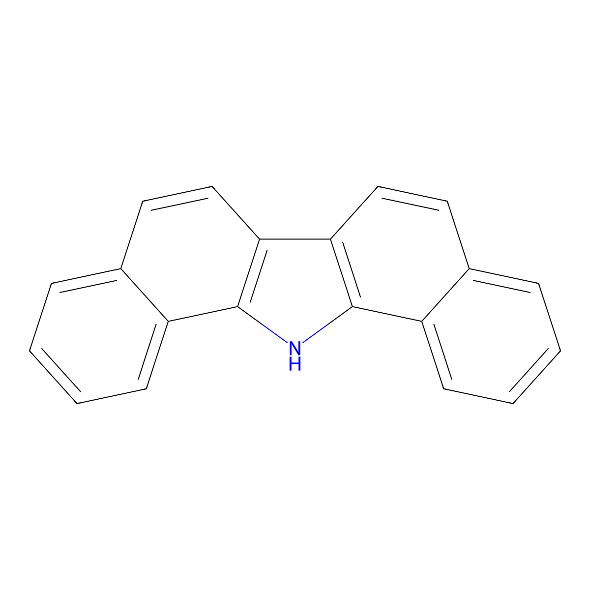 1,2:7,8-Dibenzocarbazole molecular structure, CAS 239-64-5