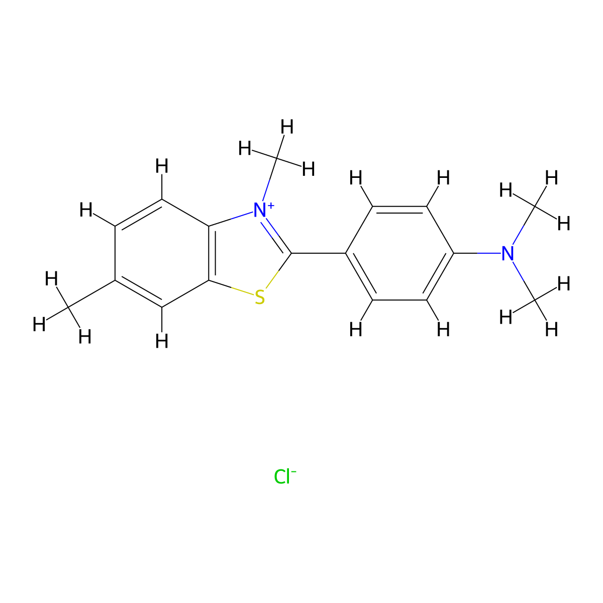 Thioflavin T molecular structure, CAS 2390-54-7