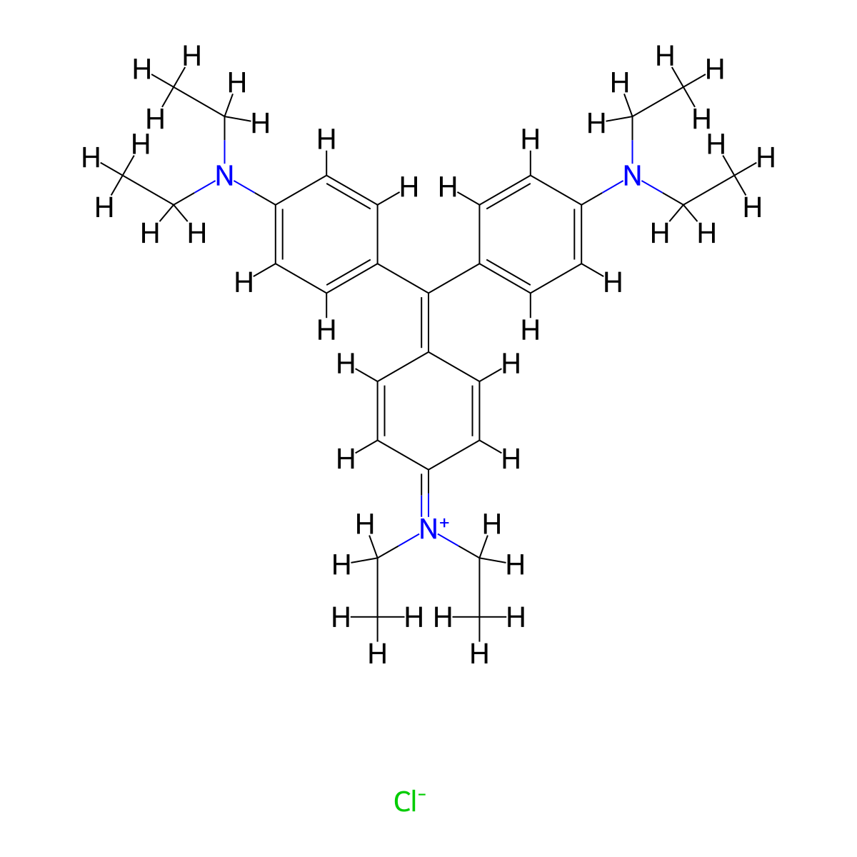 Basic Violet 4 molecular structure, CAS 2390-59-2