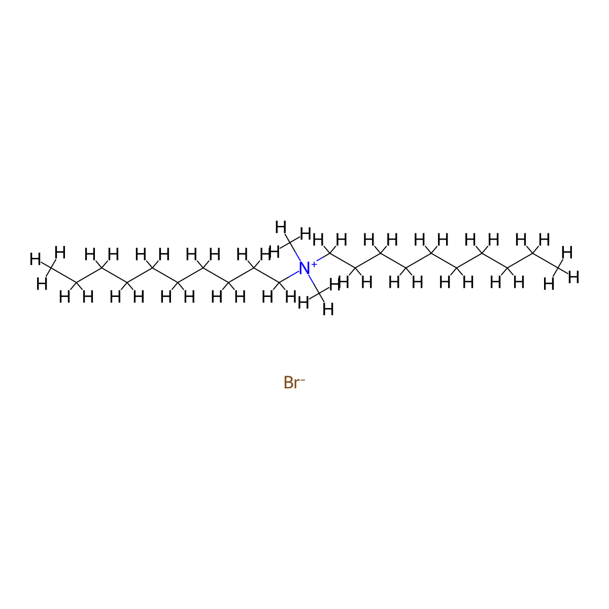 Didecyl dimethyl ammonium bromide molecular structure, CAS 2390-68-3