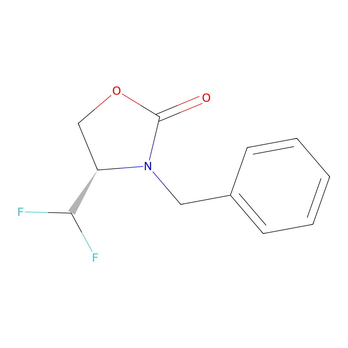 (4S)-3-Benzyl-4-(difluoromethyl)oxazolidin-2-one molecular structure, CAS 2390106-59-7