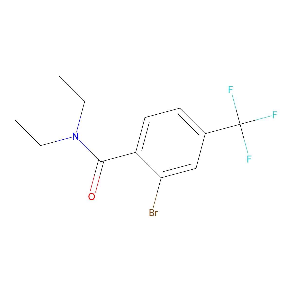 2-bromo-N,N-diethyl-4-(trifluoromethyl)benzamide molecular structure, CAS 2390356-04-2