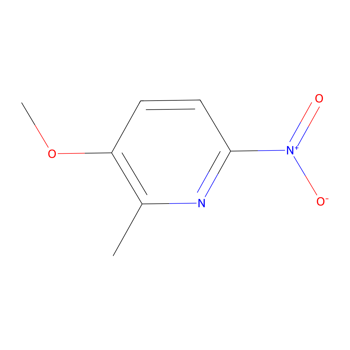 3-Methoxy-2-methyl-6-nitropyridine molecular structure, CAS 23904-02-1