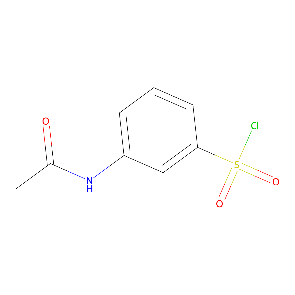 3-Acetamidobenzene-1-sulfonyl chloride molecular structure, CAS 23905-46-6