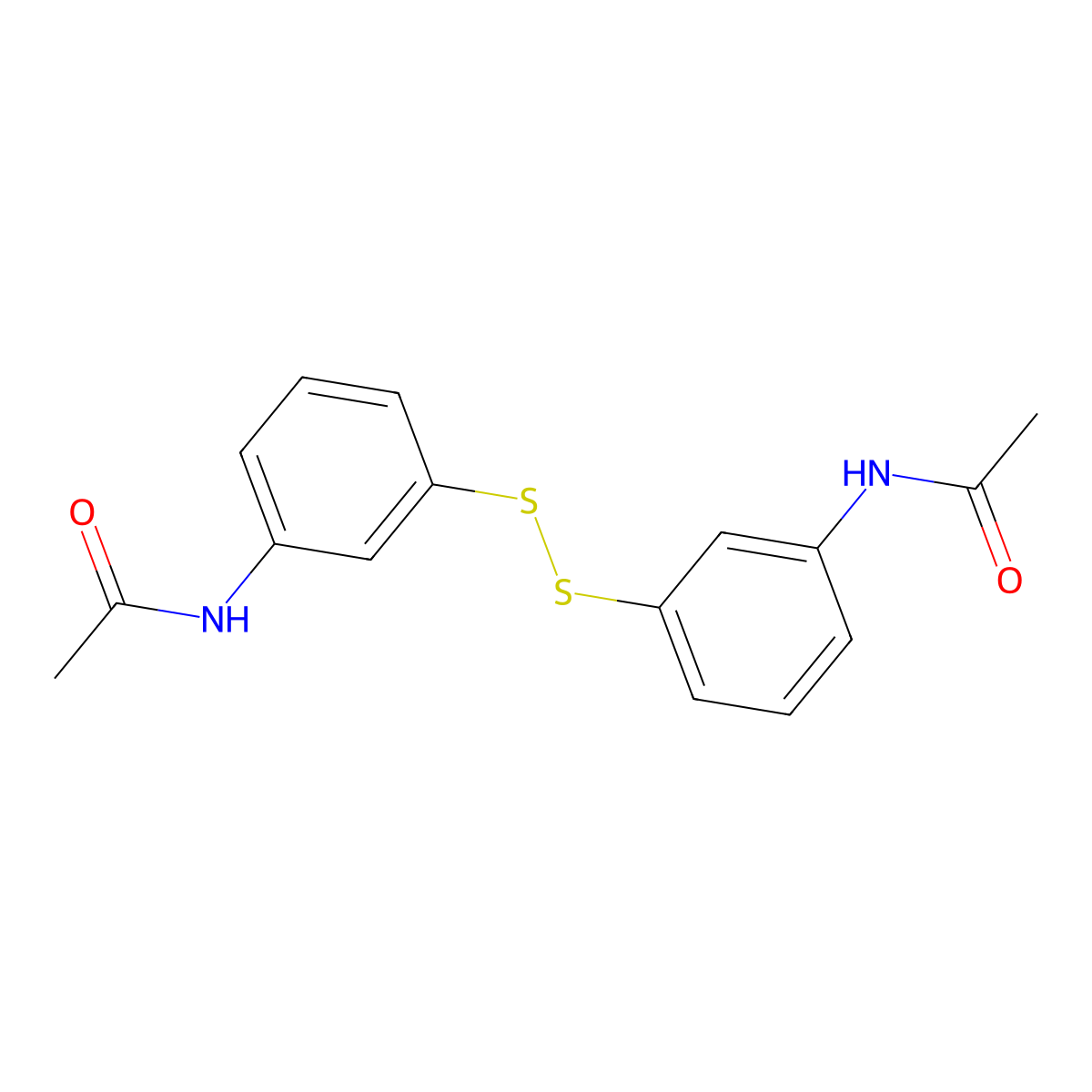 acetamide, N,N'-(dithiodi-3,1-phenylene)bis- molecular structure, CAS 23905-47-7