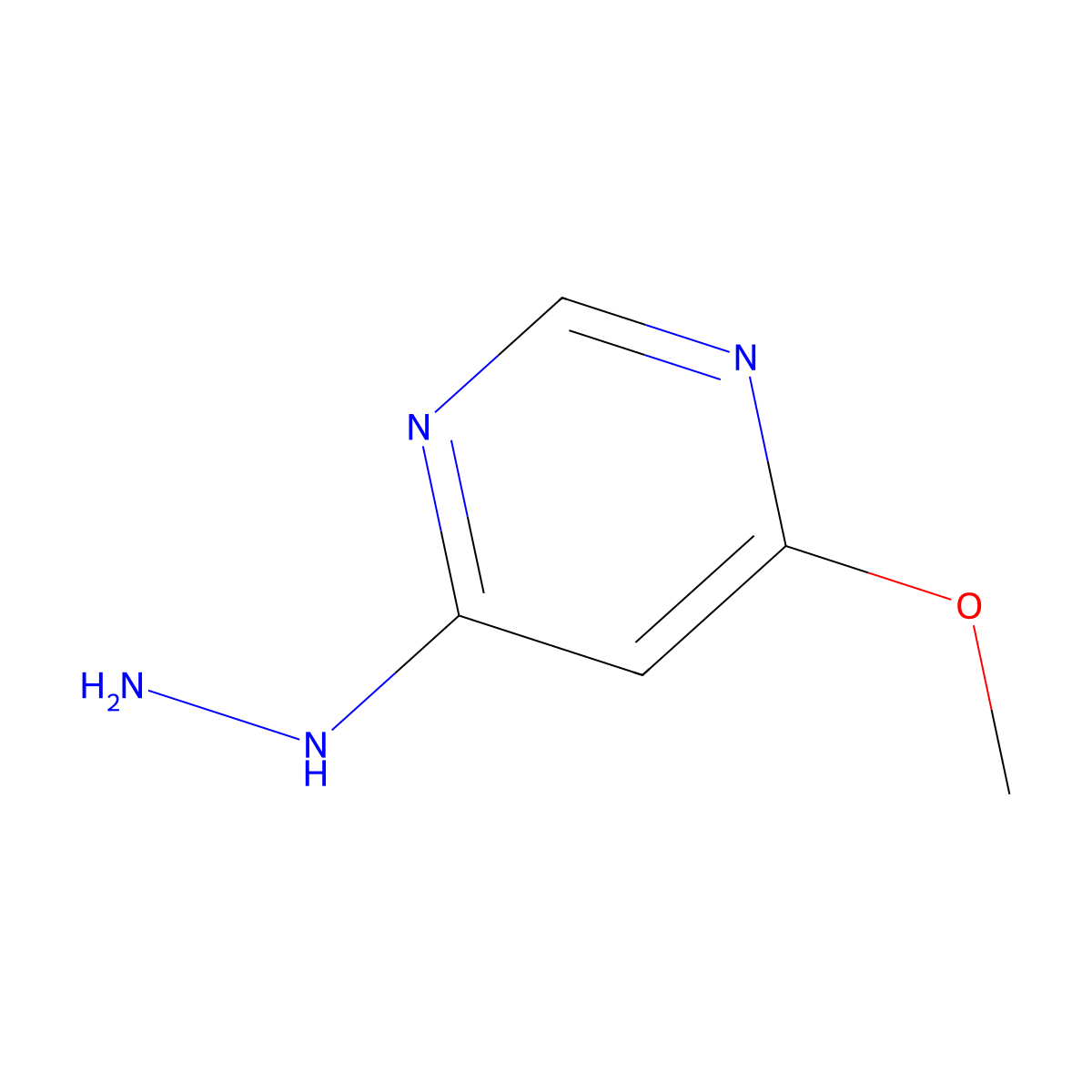 4-Hydrazinyl-6-methoxypyrimidine molecular structure, CAS 23905-80-8