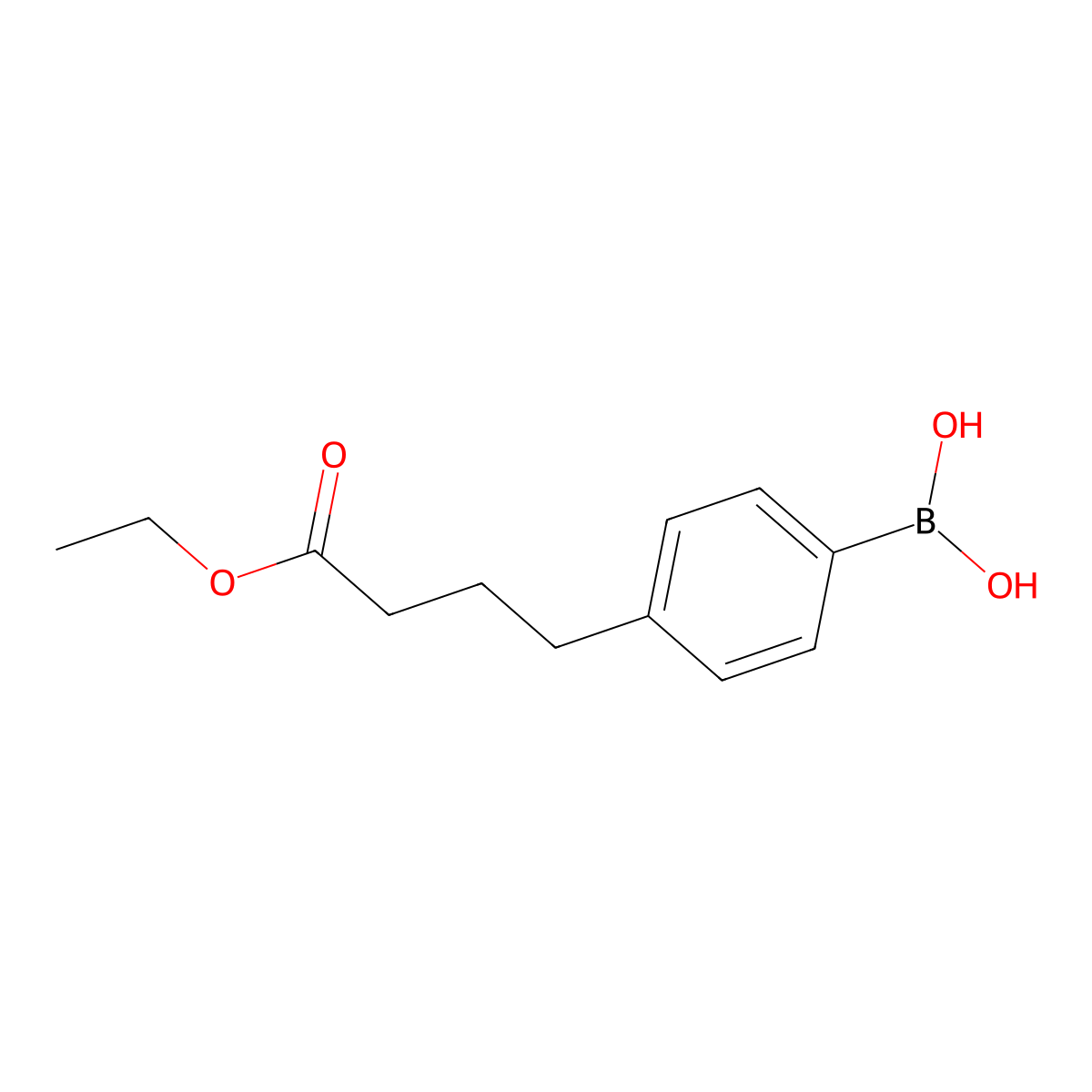 [4-(4-Ethoxy-4-oxobutyl)phenyl]boronic acid molecular structure, CAS 2390520-16-6