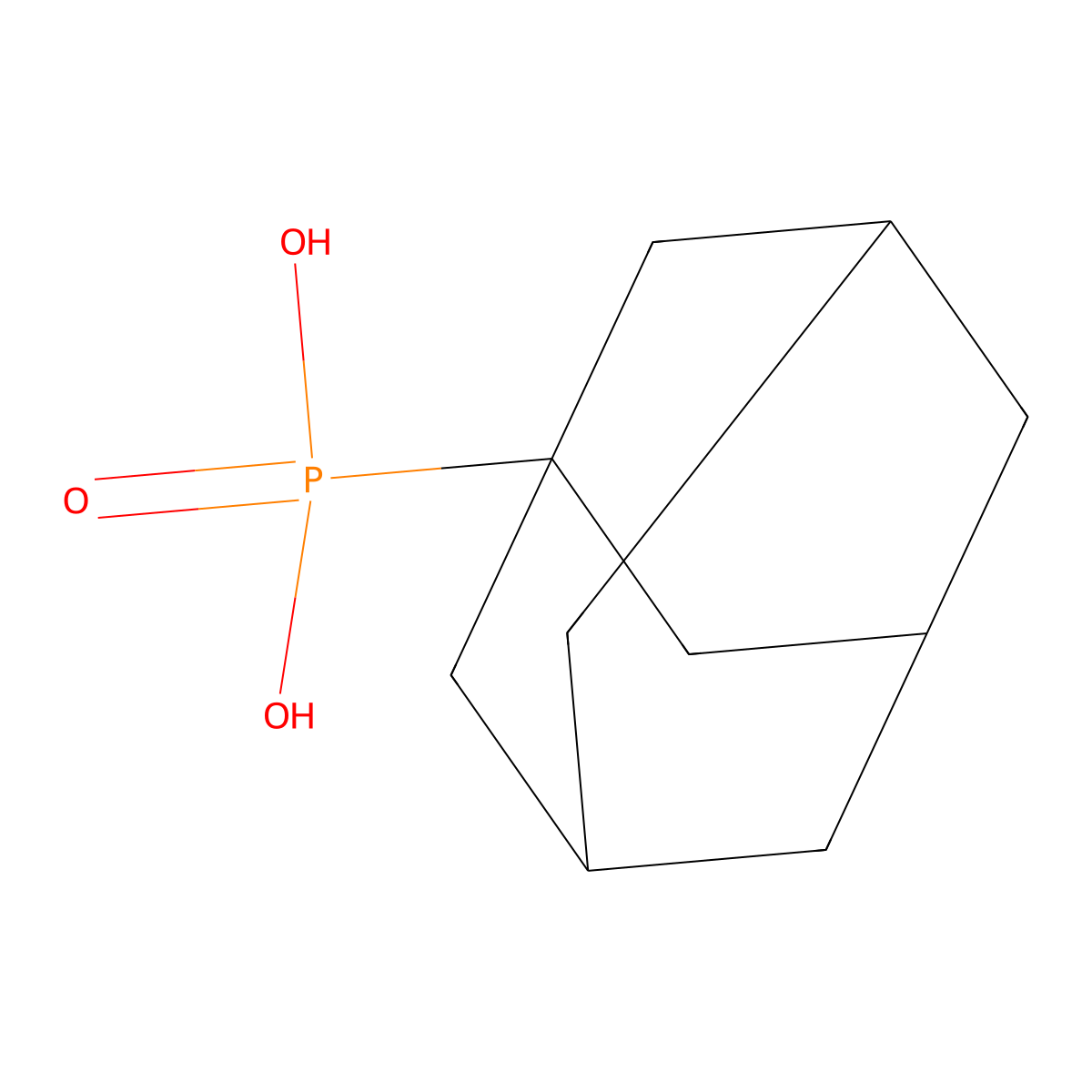 1-Adamantylphosphonic acid molecular structure, CAS 23906-88-9