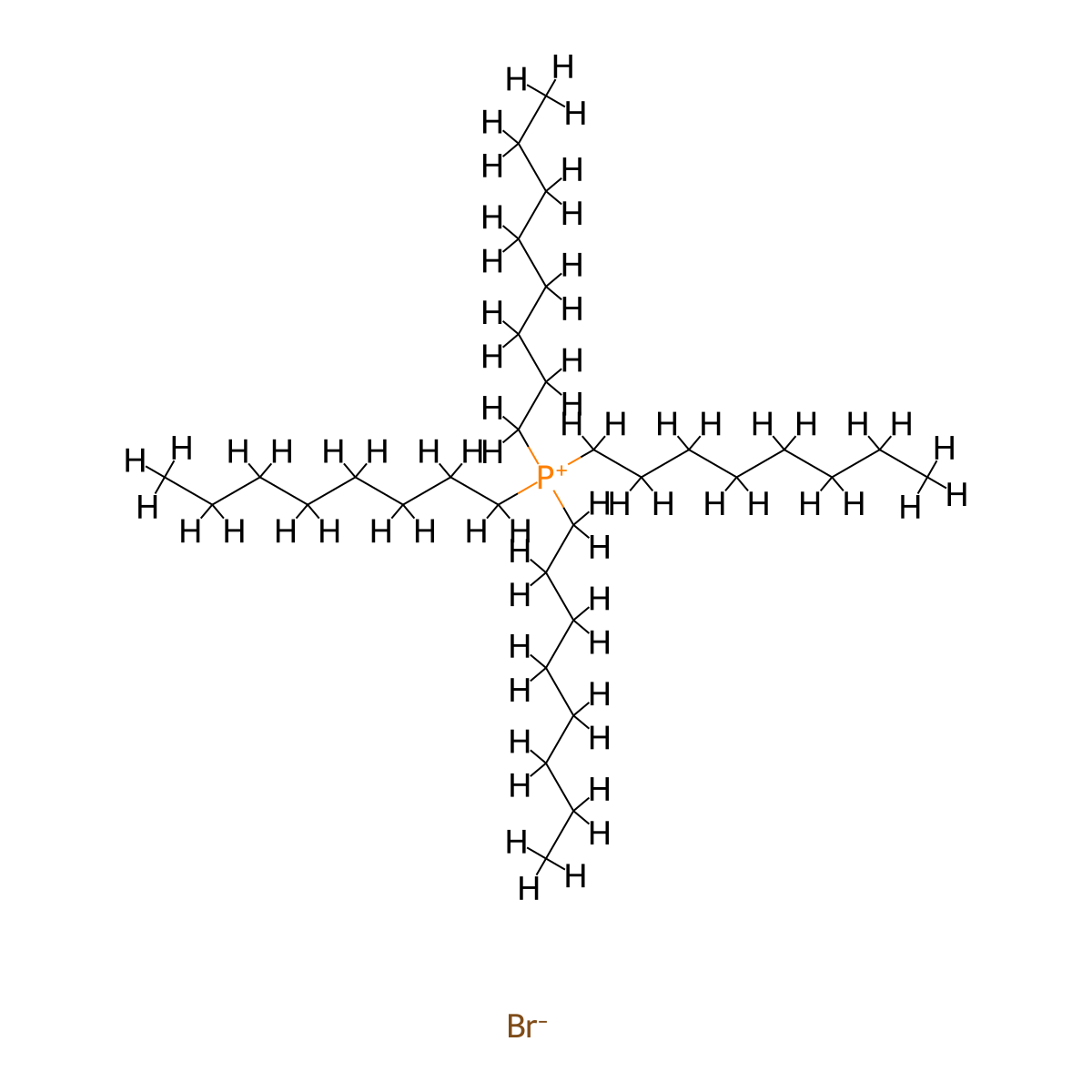Tetraoctylphosphonium bromide molecular structure, CAS 23906-97-0