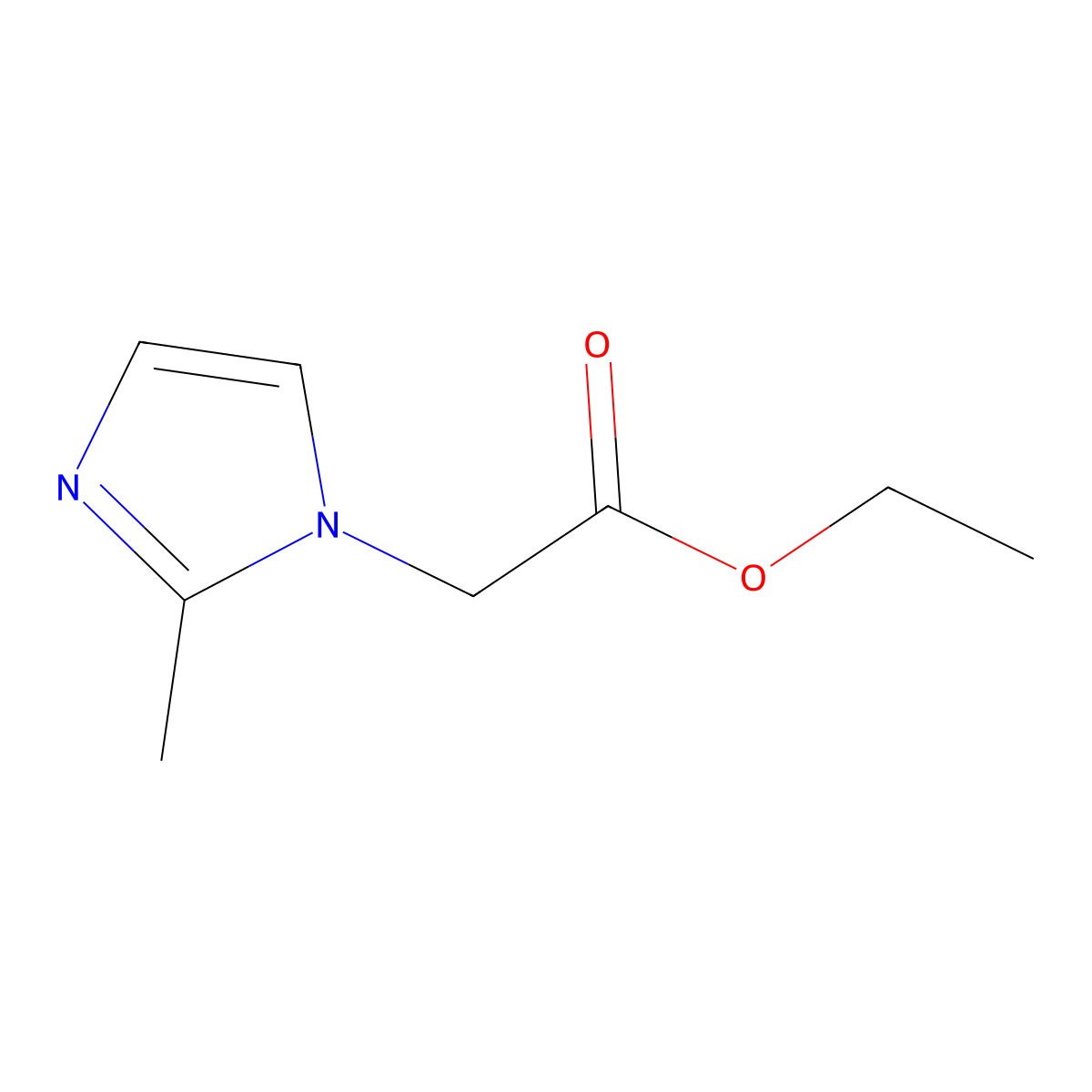 Ethyl (2-methyl-1H-imidazol-1-yl)acetate molecular structure, CAS 239065-60-2