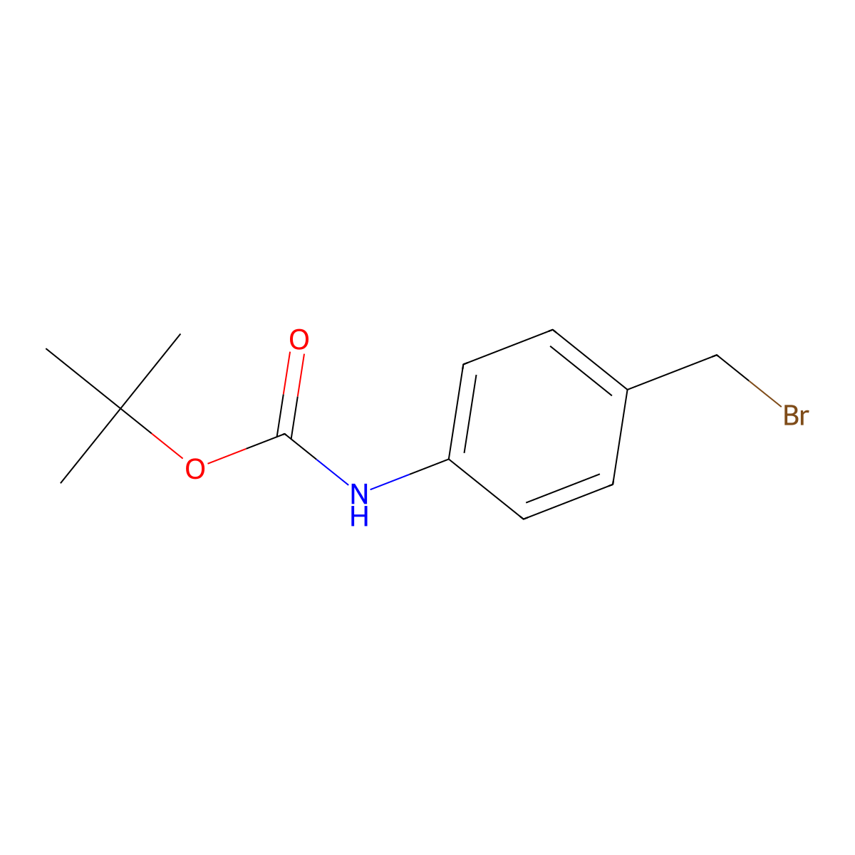 tert-Butyl (4-(bromomethyl)phenyl)carbamate molecular structure, CAS 239074-27-2