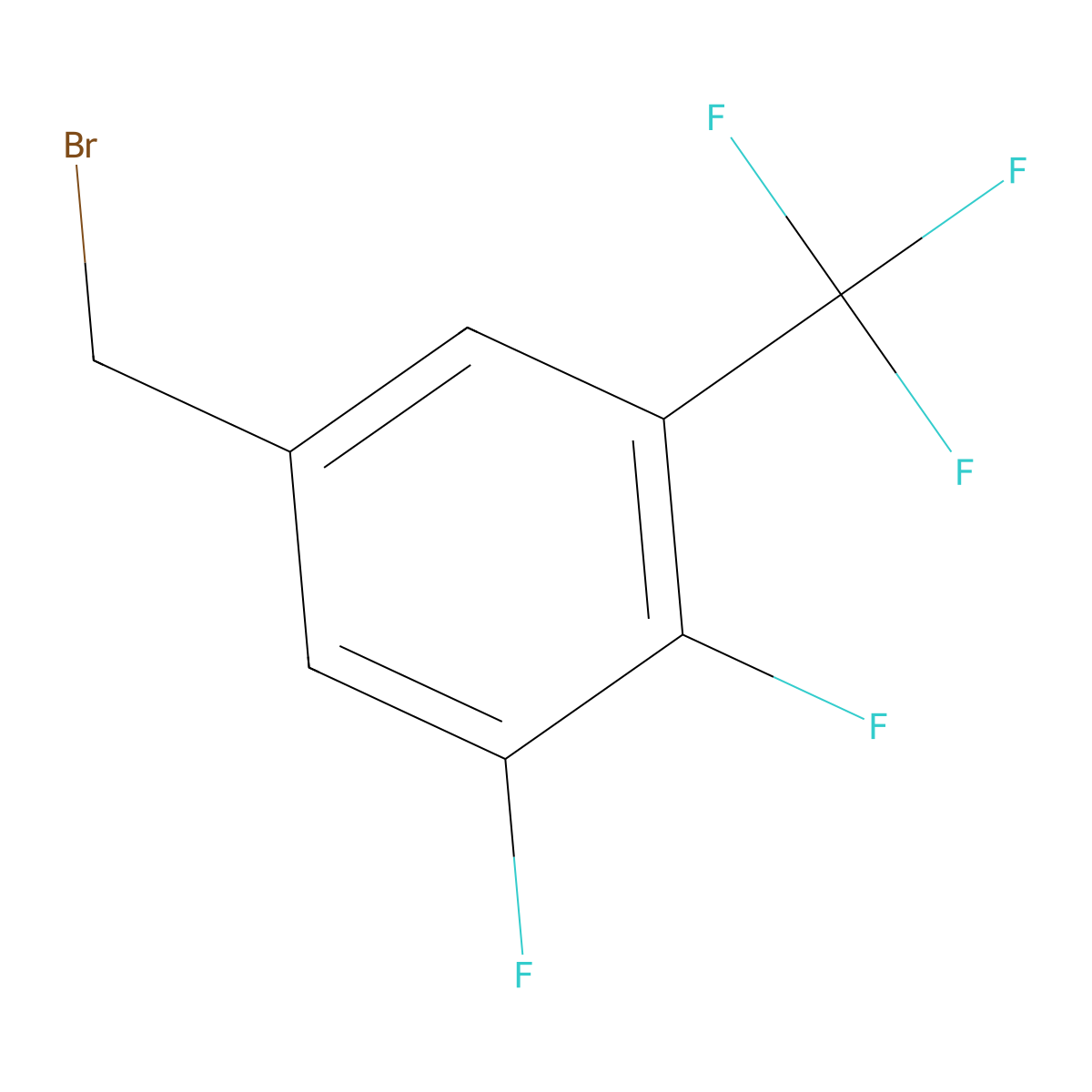 5-(Bromomethyl)-1,2-difluoro-3-(trifluoromethyl)benzene molecular structure, CAS 239079-92-6