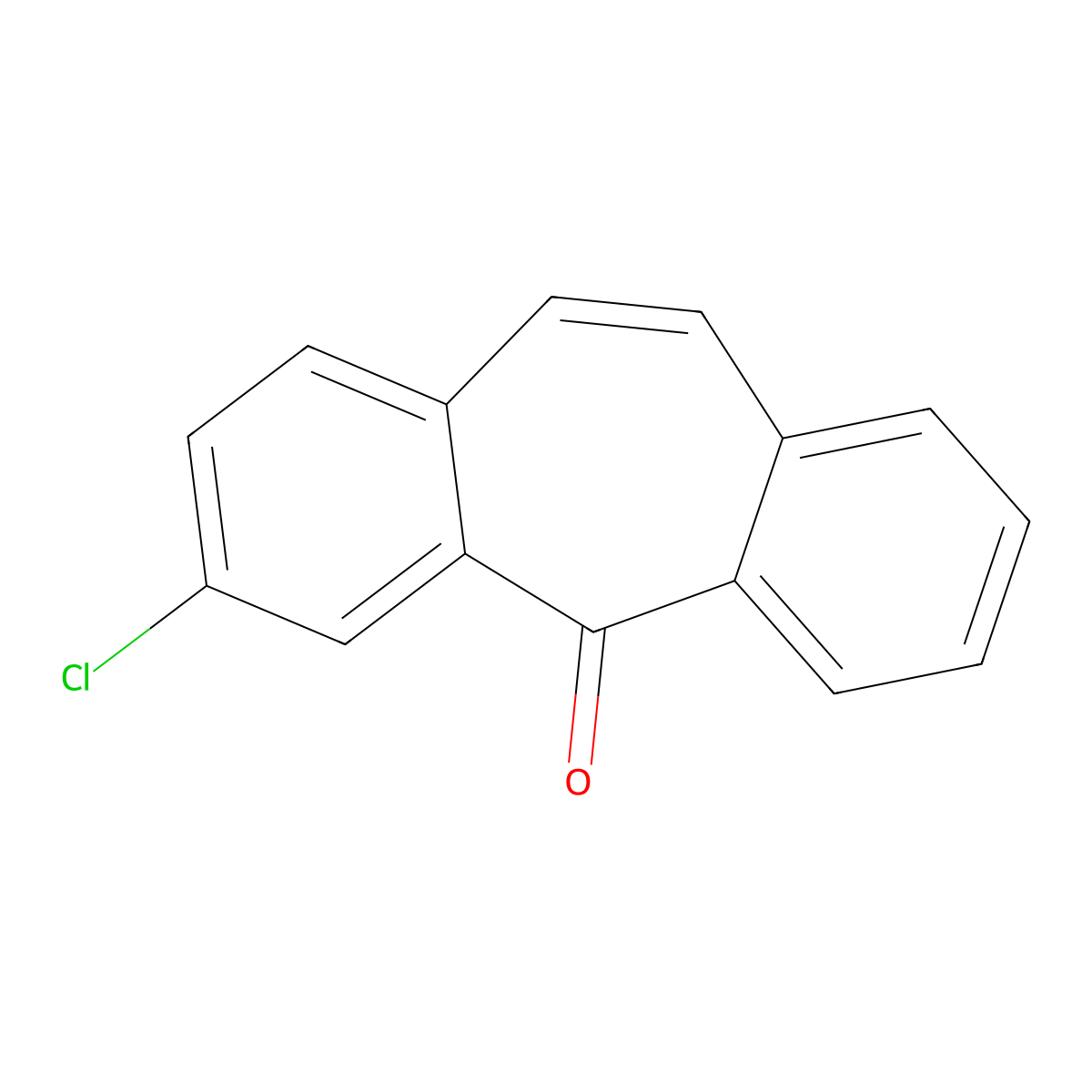 3-Chloro-5H-dibenzo[A,D][7]annulen-5-one molecular structure, CAS 23908-14-7