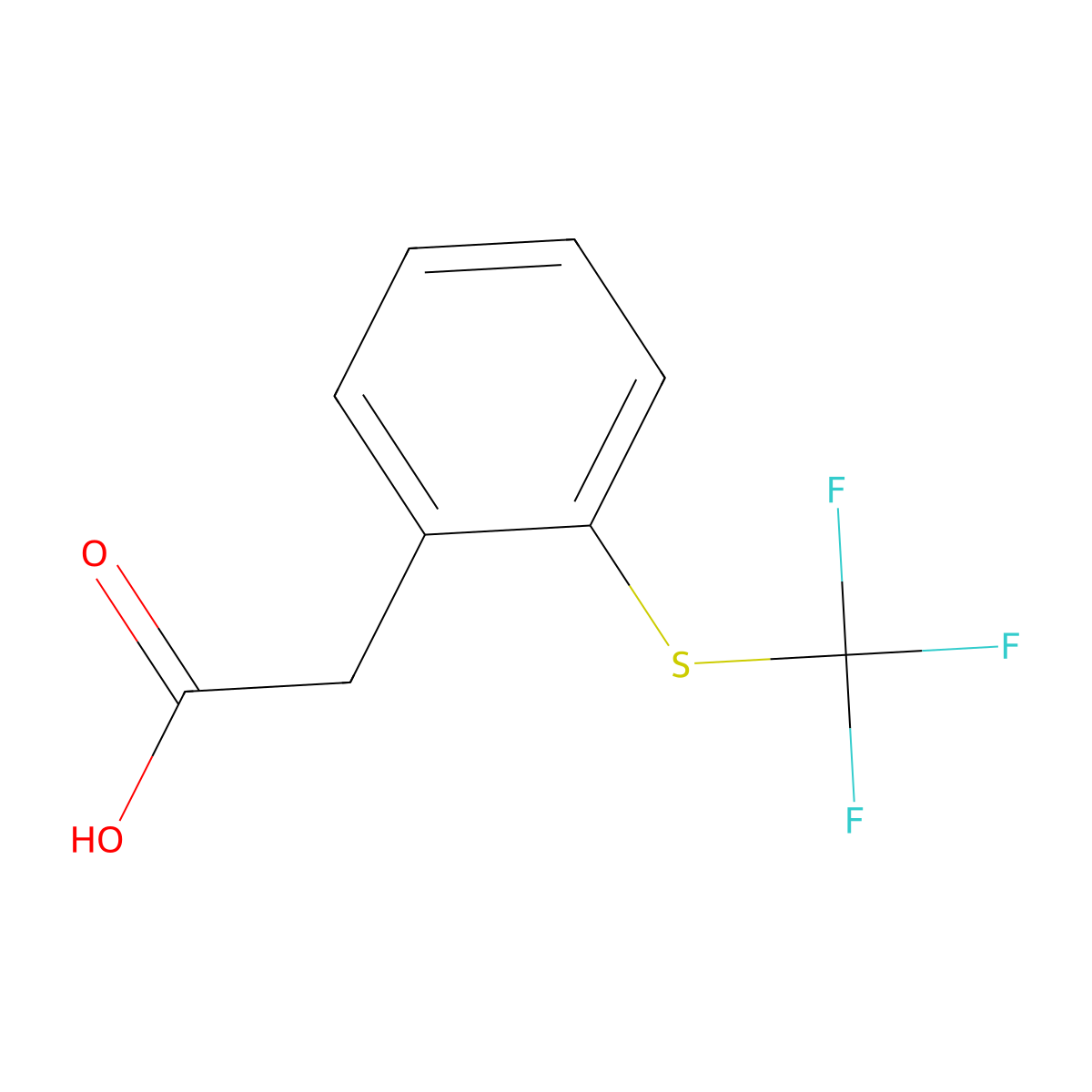 2-(Trifluoromethylthio)phenylacetic acid molecular structure, CAS 239080-01-4