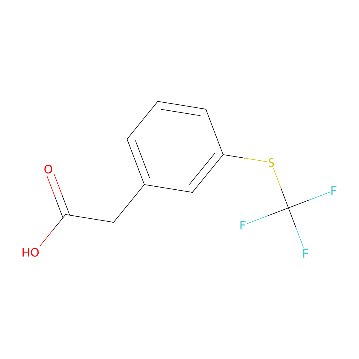 3-(Trifluoromethylthio)phenylacetic acid molecular structure, CAS 239080-04-7