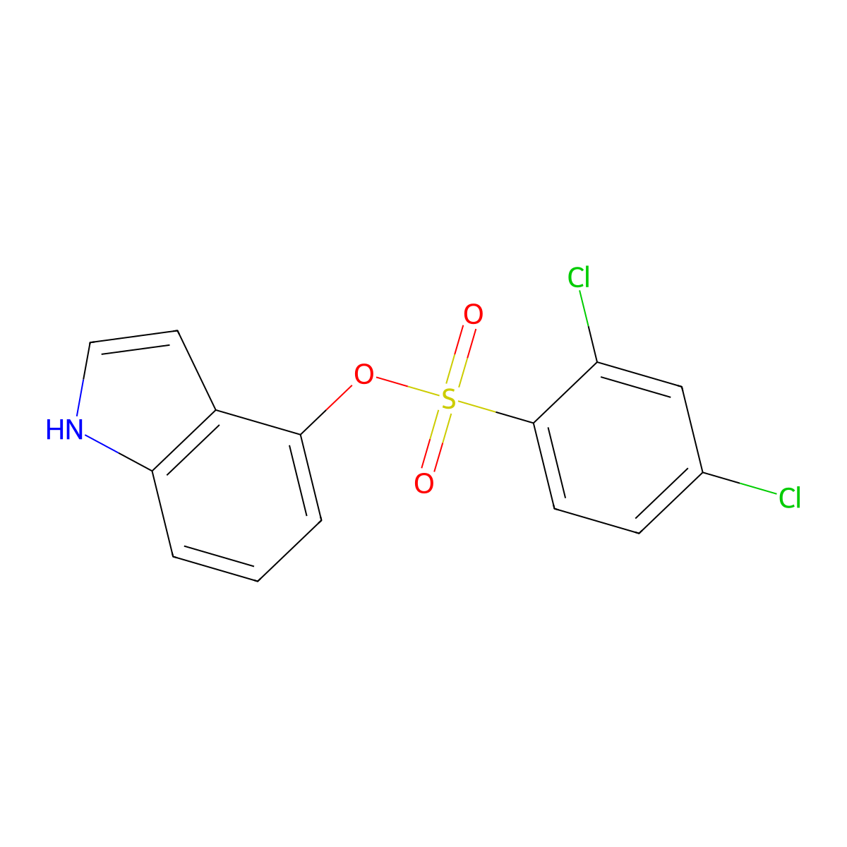 1H-indol-4-yl 2,4-dichlorobenzenesulfonate molecular structure, CAS 239080-87-6