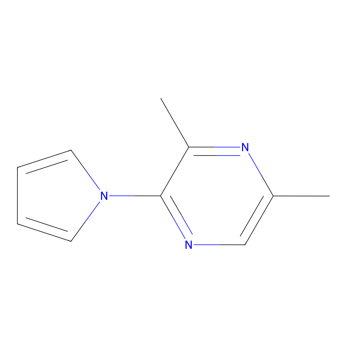 3,5-dimethyl-2-(1H-pyrrol-1-yl)pyrazine molecular structure, CAS 239081-20-0