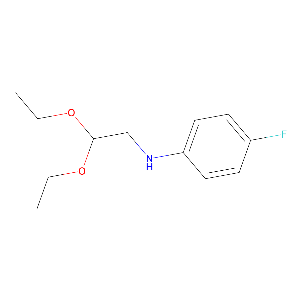 N-(2,2-diethoxyethyl)-4-fluoroaniline molecular structure, CAS 239085-97-3