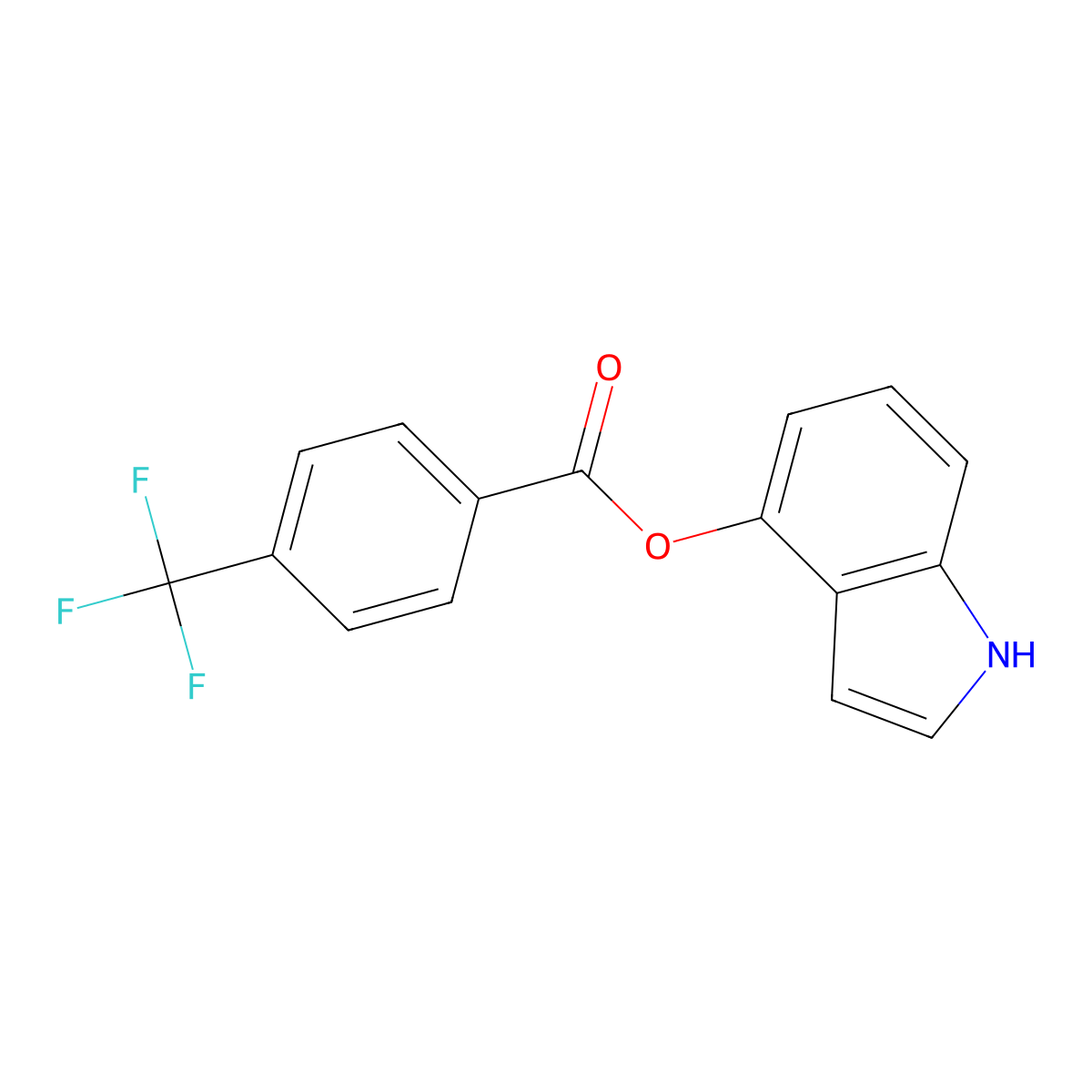 1H-indol-4-yl 4-(trifluoromethyl)benzoate molecular structure, CAS 239086-28-3