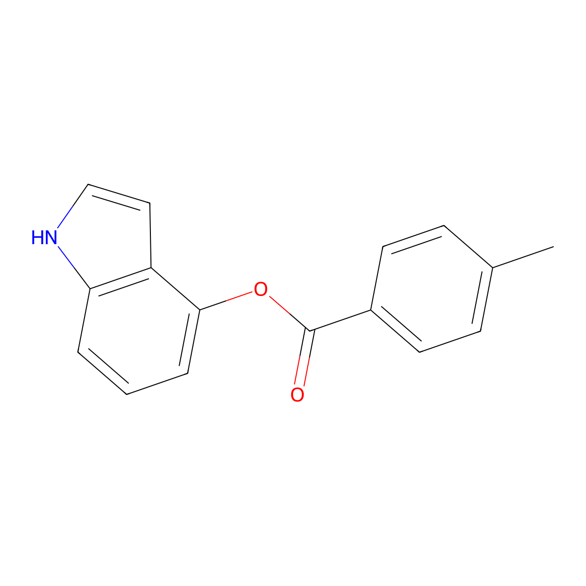 1H-indol-4-yl 4-methylbenzoate molecular structure, CAS 239086-30-7
