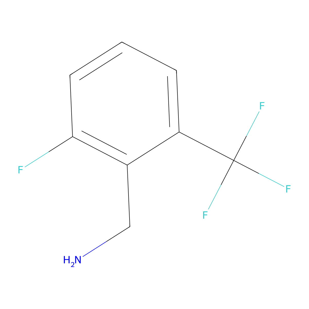 (2-Fluoro-6-(trifluoromethyl)phenyl)methanamine molecular structure, CAS 239087-06-0