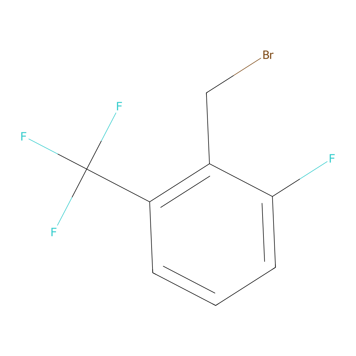2-(Bromomethyl)-1-fluoro-3-(trifluoromethyl)benzene molecular structure, CAS 239087-08-2