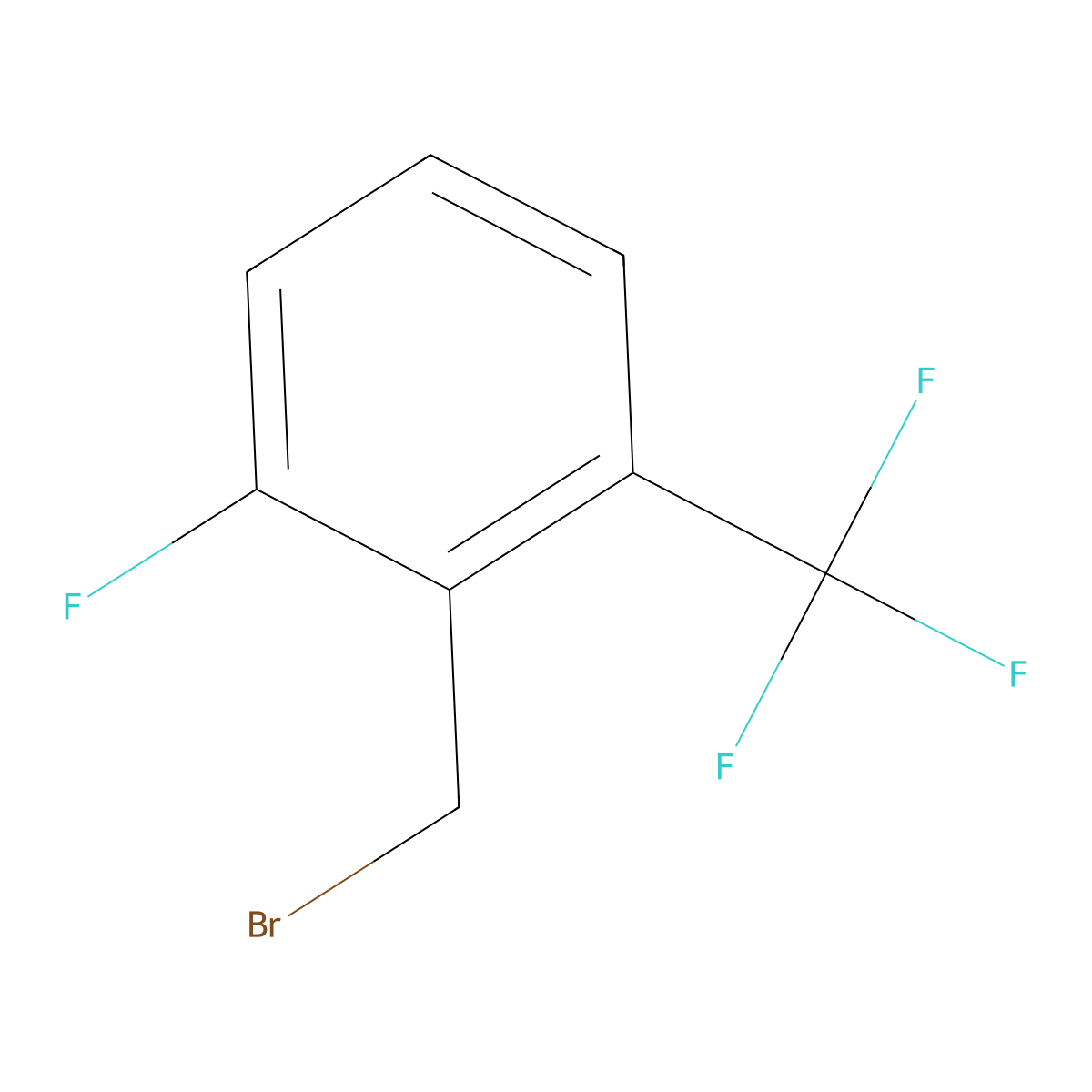 2-(Bromomethyl)-1-fluoro-3-(trifluoromethyl)benzene molecular structure, CAS 239087-08-2