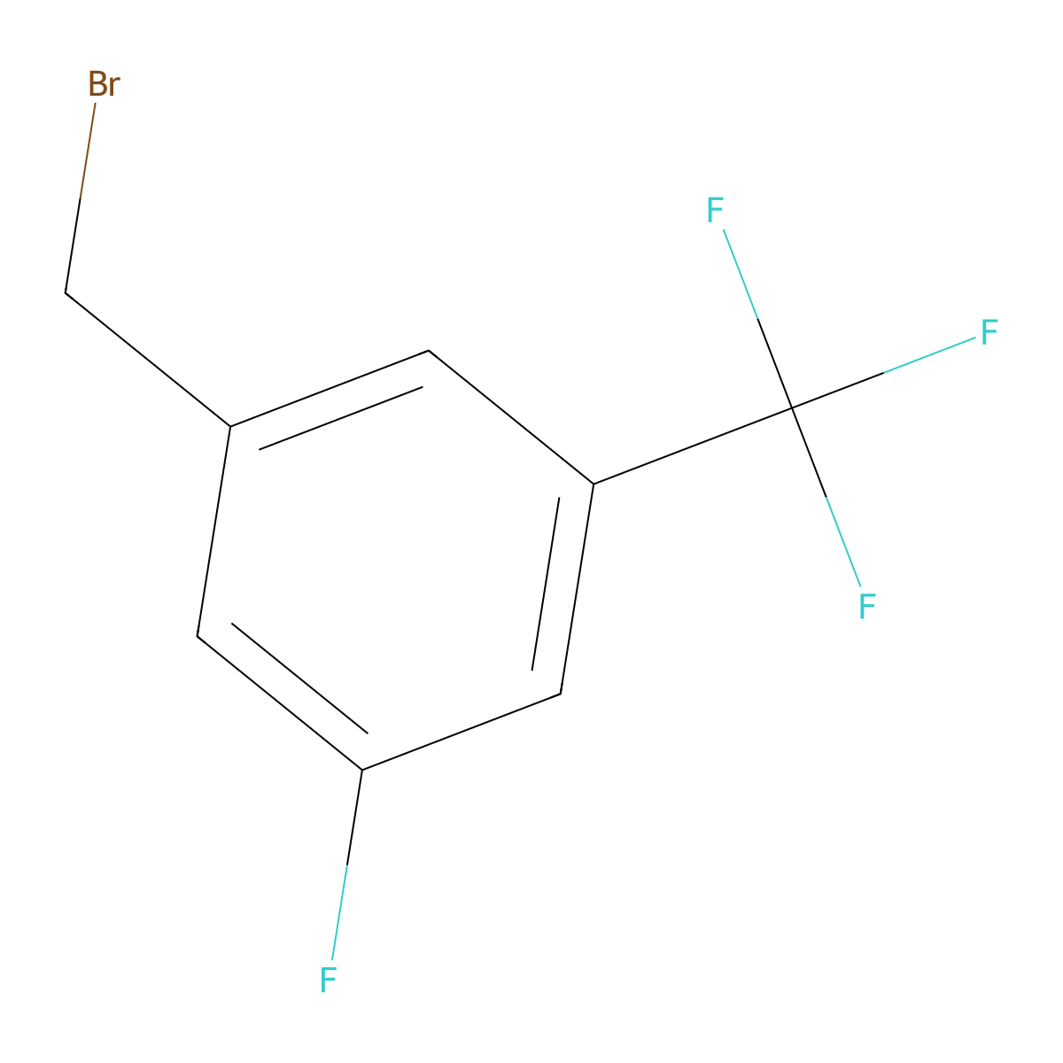 1-(Bromomethyl)-3-fluoro-5-(trifluoromethyl)benzene molecular structure, CAS 239087-09-3