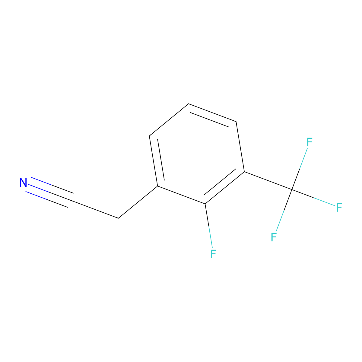 2-Fluoro-3-(trifluoromethyl)phenylacetonitrile molecular structure, CAS 239087-10-6