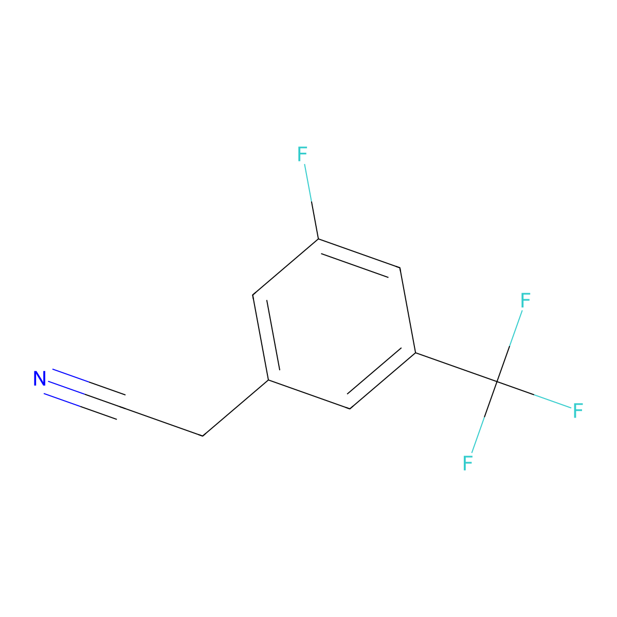 3-Fluoro-5-(trifluoromethyl)phenylacetonitrile molecular structure, CAS 239087-12-8
