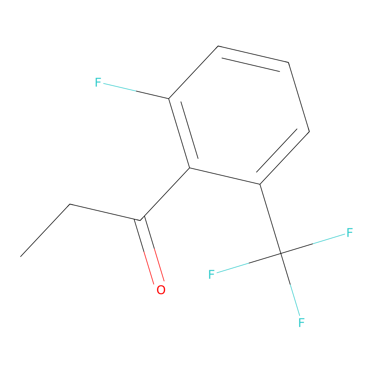 1-(2-Fluoro-6-(trifluoromethyl)phenyl)propan-1-one molecular structure, CAS 239087-13-9