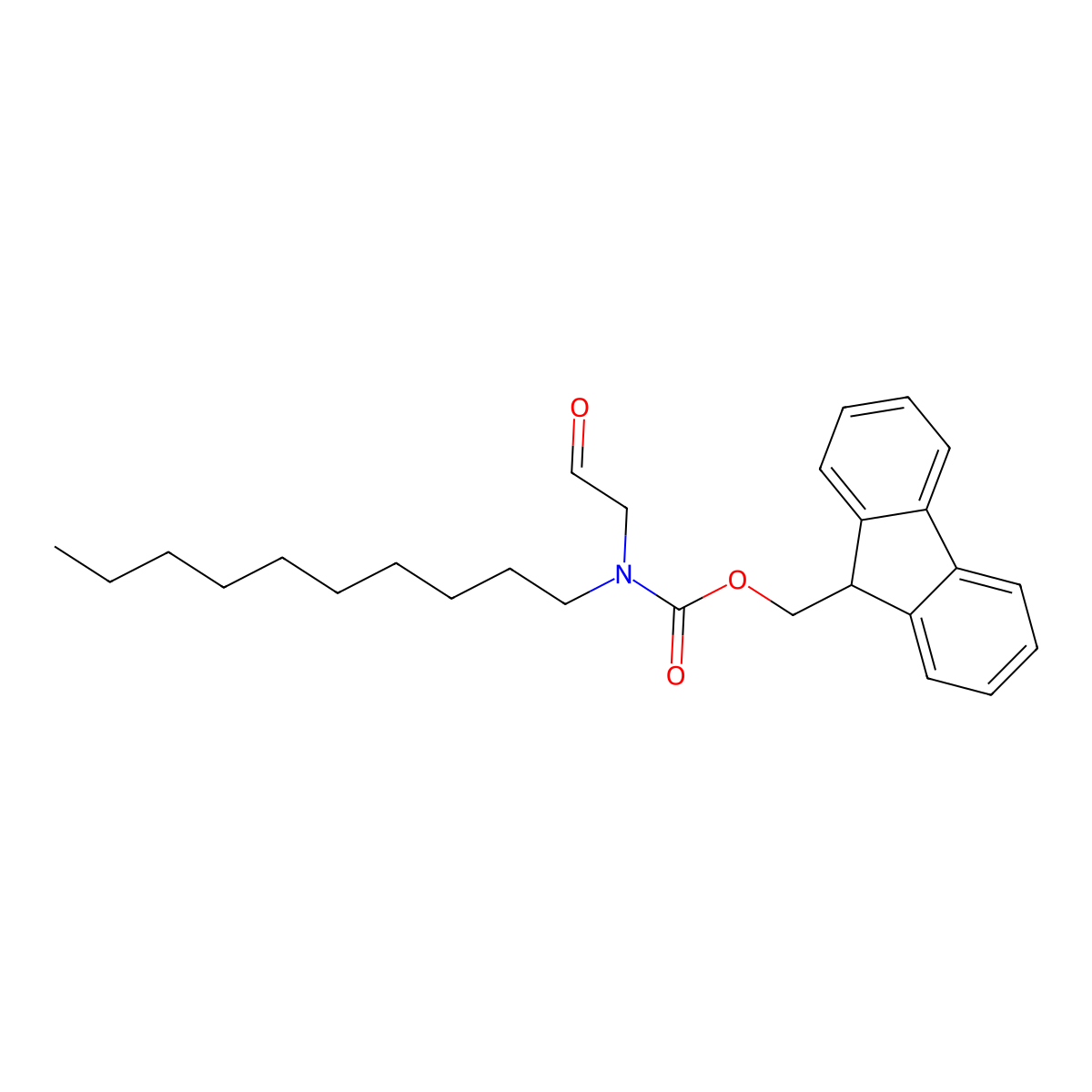 (9H-Fluoren-9-yl)methyl decyl(2-oxoethyl)carbamate molecular structure, CAS 239088-22-3