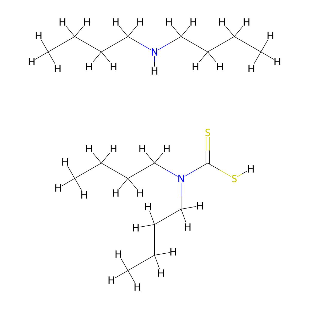 Carbamodithioic acid, N,N-dibutyl-, compd. with N-butyl-1-butanamine (1:1) molecular structure, CAS 2391-80-2