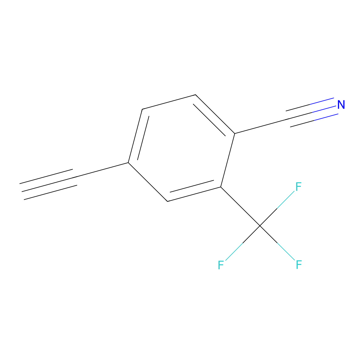 4-Ethynyl-2-(trifluoromethyl)benzonitrile molecular structure, CAS 239104-49-5