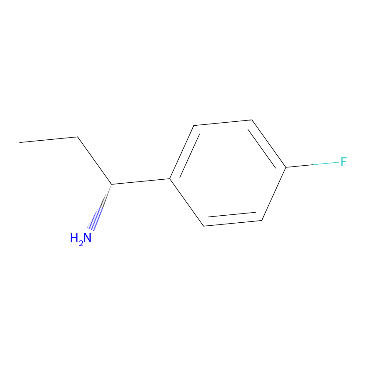 (R)-1-(4-Fluorophenyl)propan-1-amine molecular structure, CAS 239105-45-4