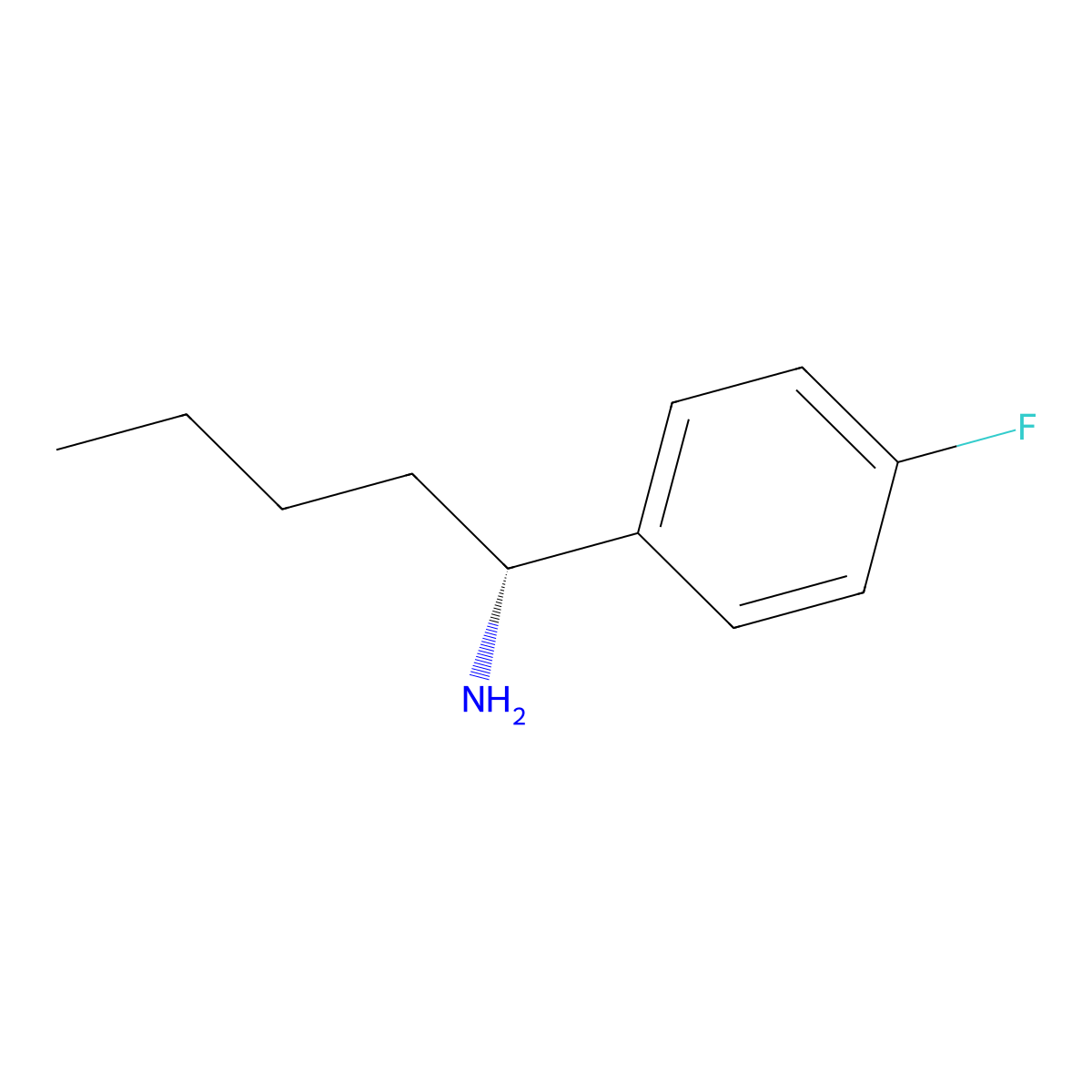 (R)-1-(4-Fluorophenyl)pentan-1-amine molecular structure, CAS 239105-46-5