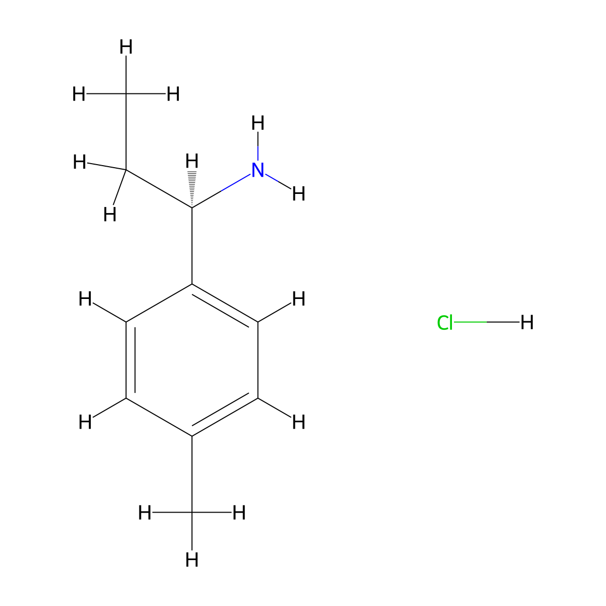 (R)-1-(p-Tolyl)propan-1-amine hydrochloride molecular structure, CAS 239105-47-6