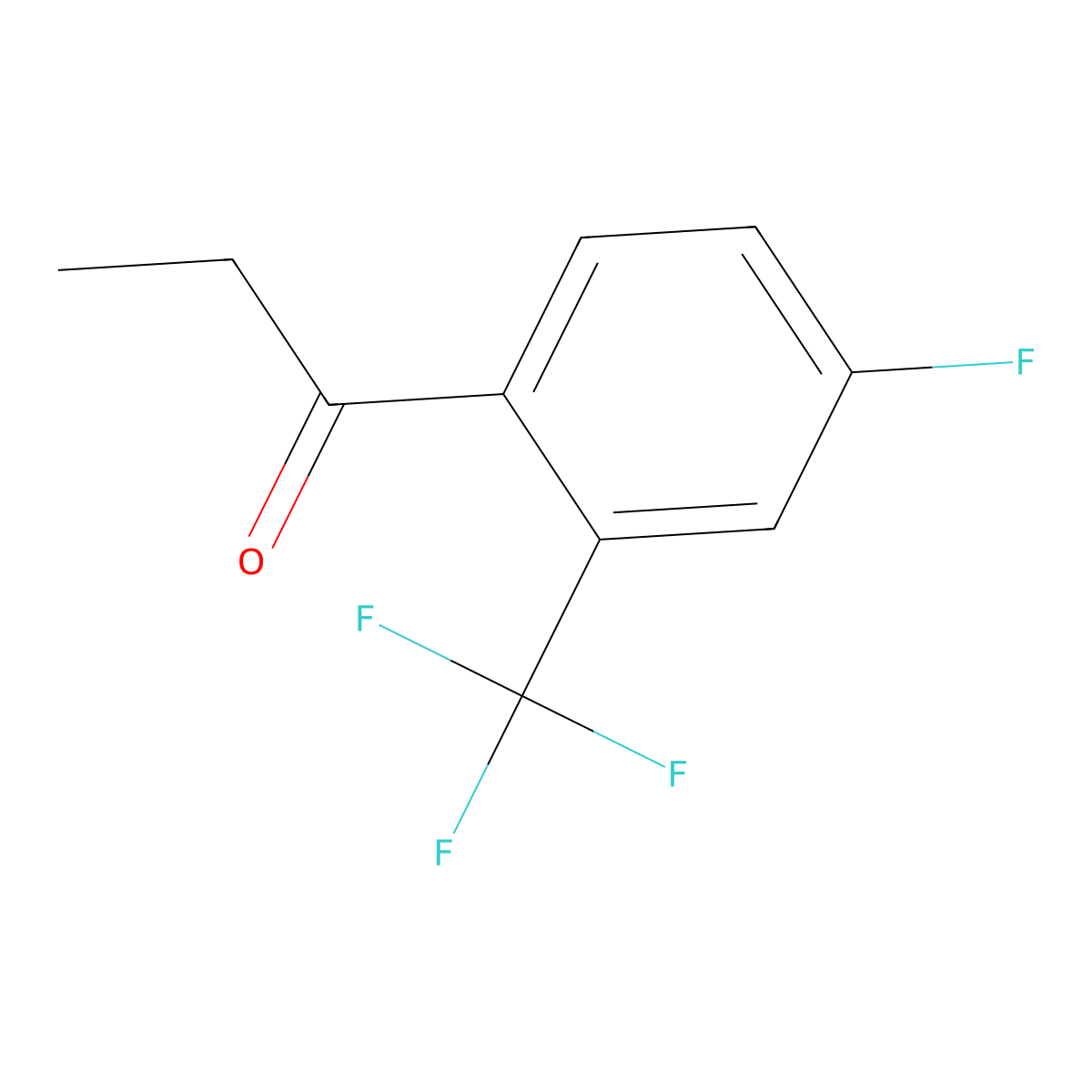 4'-Fluoro-2'-(trifluoromethyl)propiophenone molecular structure, CAS 239107-26-7