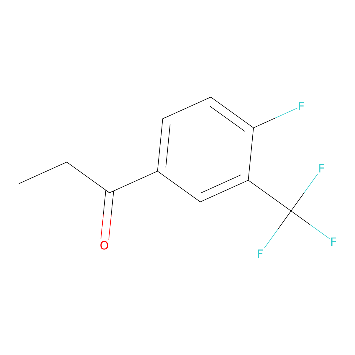 1-[4-Fluoro-3-(trifluoromethyl)phenyl]propan-1-one molecular structure, CAS 239107-27-8
