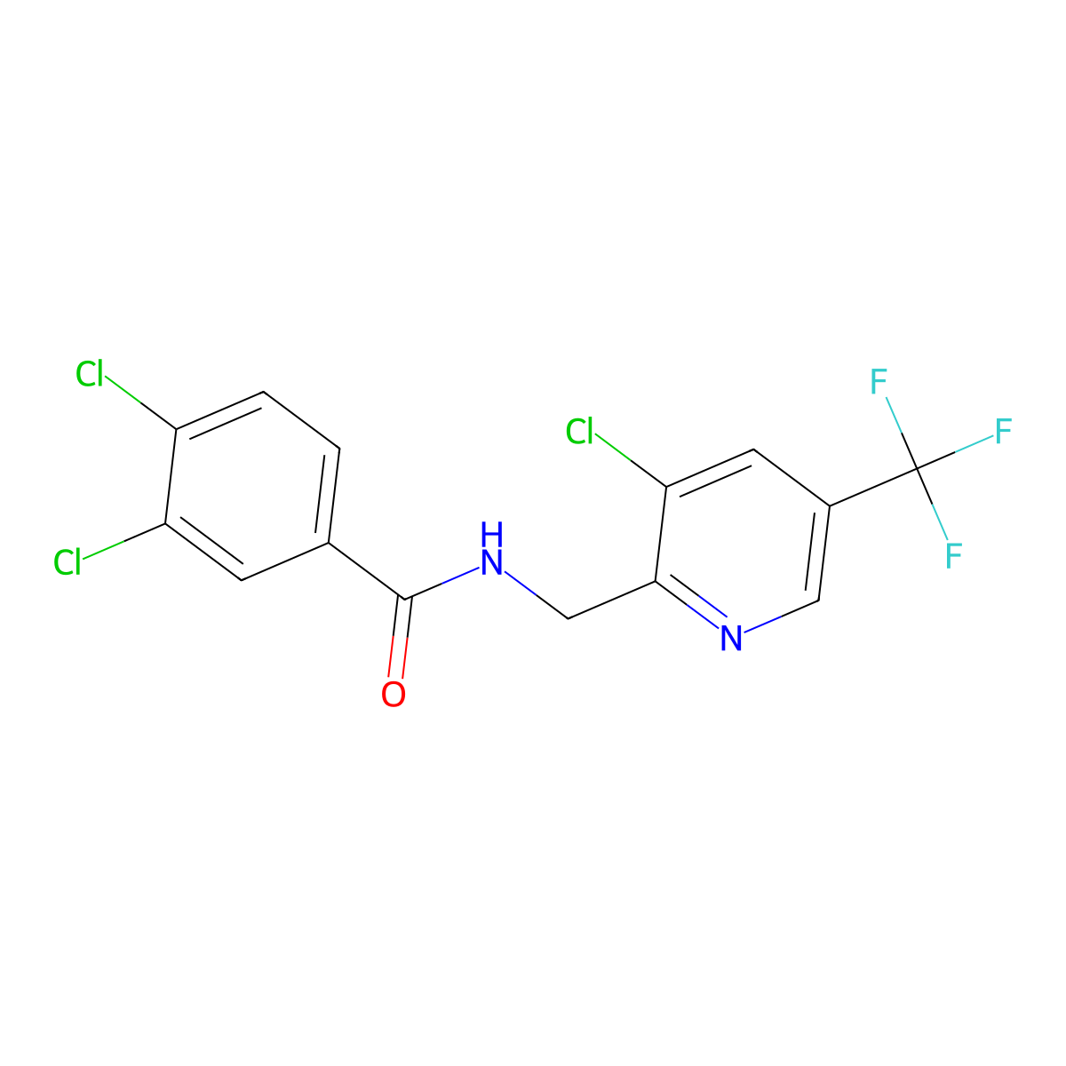 3,4-dichloro-N-{[3-chloro-5-(trifluoromethyl)-2-pyridinyl]methyl}benzenecarboxamide molecular structure, CAS 239109-99-0