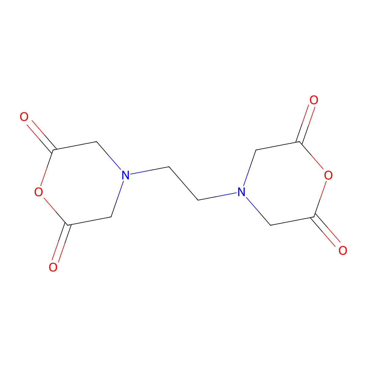 Ethylenediaminetetraacetic dianhydride molecular structure, CAS 23911-25-3