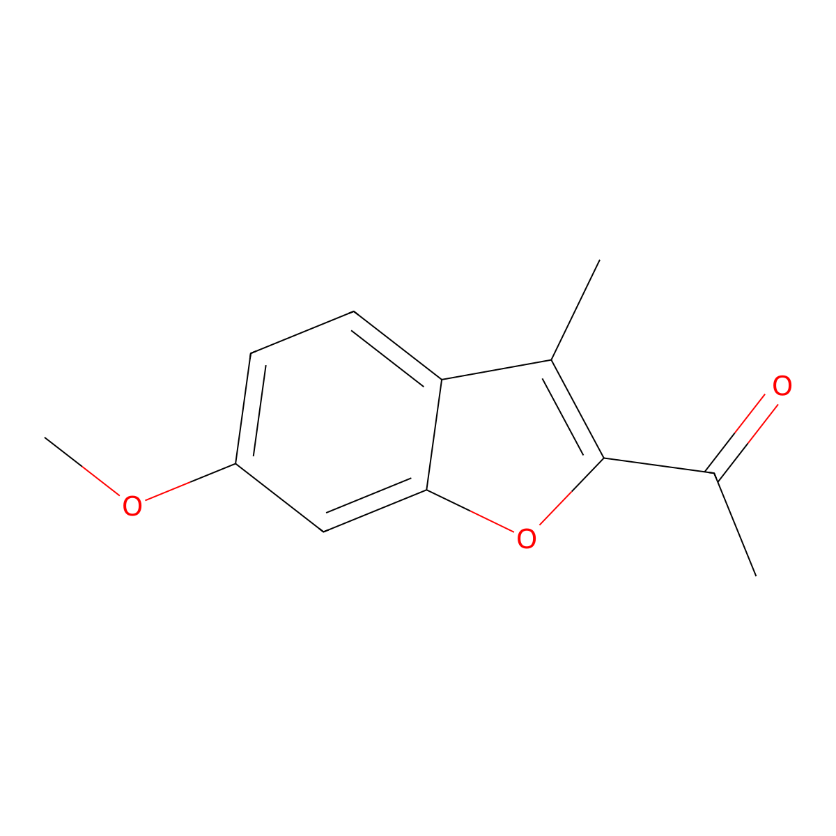 1-(6-Methoxy-3-methylbenzofuran-2-yl)ethanone molecular structure, CAS 23911-57-1