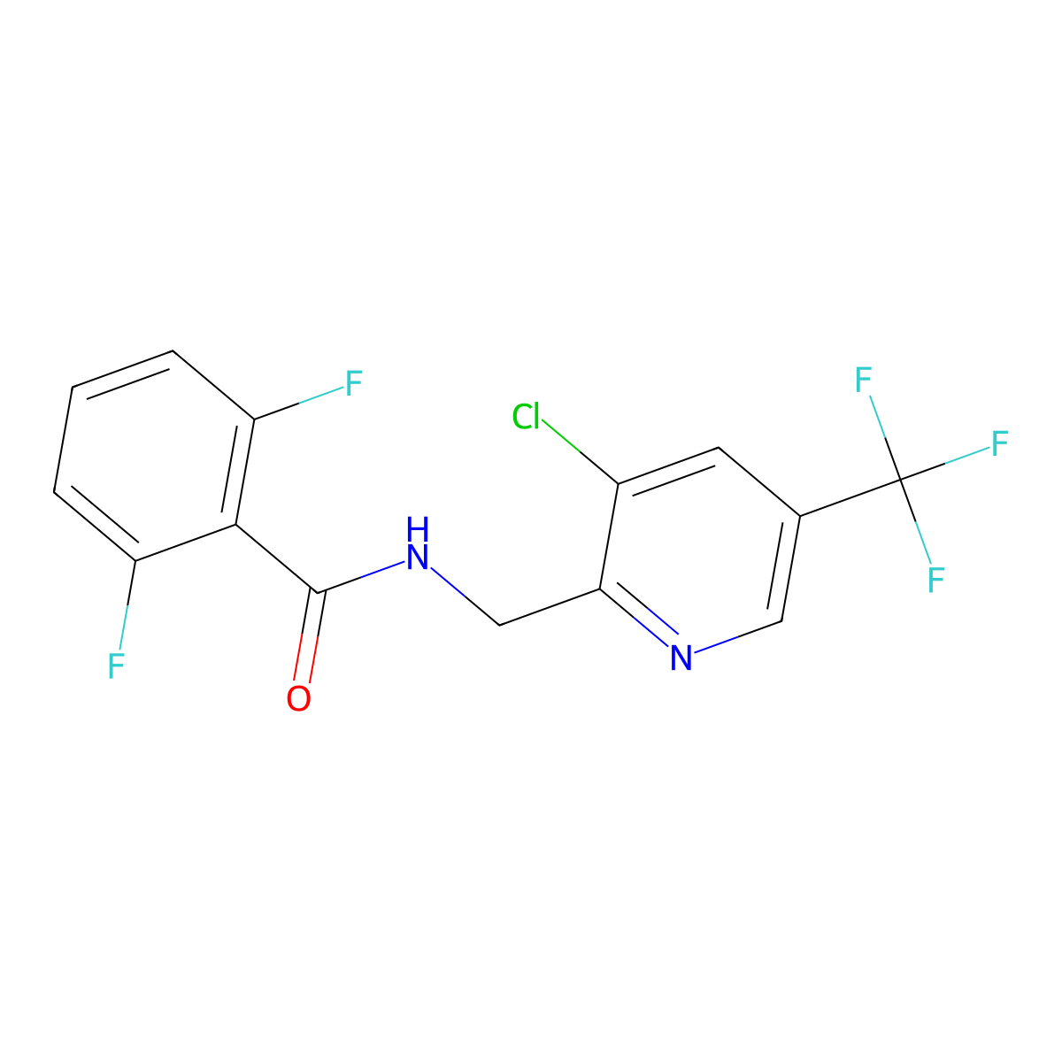 N-{[3-chloro-5-(trifluoromethyl)-2-pyridinyl]methyl}-2,6-difluorobenzenecarboxamide molecular structure, CAS 239110-08-8
