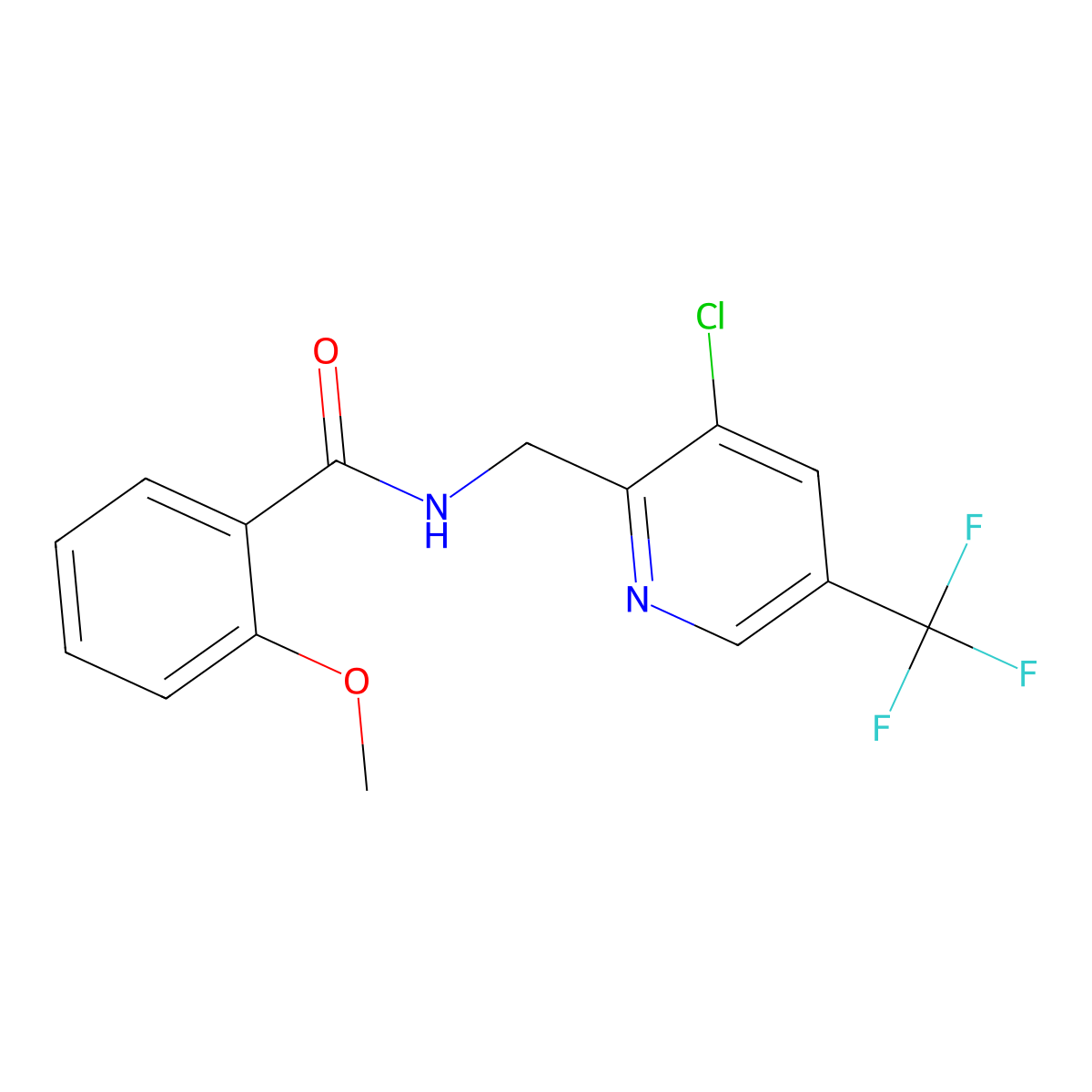 N-{[3-chloro-5-(trifluoromethyl)-2-pyridinyl]methyl}-2-methoxybenzenecarboxamide molecular structure, CAS 239110-16-8