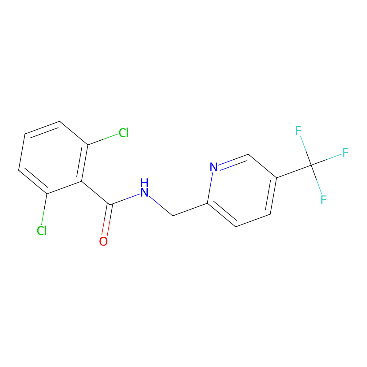 2,6-dichloro-N-{[5-(trifluoromethyl)-2-pyridinyl]methyl}benzenecarboxamide molecular structure, CAS 239110-21-5