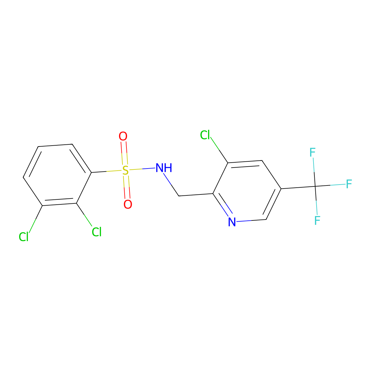 2,3-dichloro-N-{[3-chloro-5-(trifluoromethyl)pyridin-2-yl]methyl}benzenesulfonamide molecular structure, CAS 239112-41-5