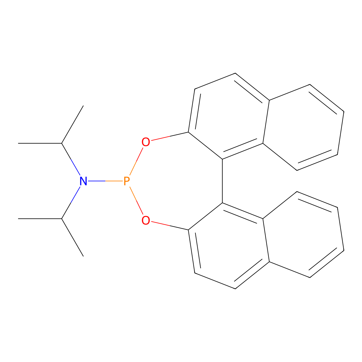 (R)-N,N-Diisopropyldinaphtho[2,1-d:1',2'-f][1,3,2]dioxaphosphepin-4-amine molecular structure, CAS 239113-47-4
