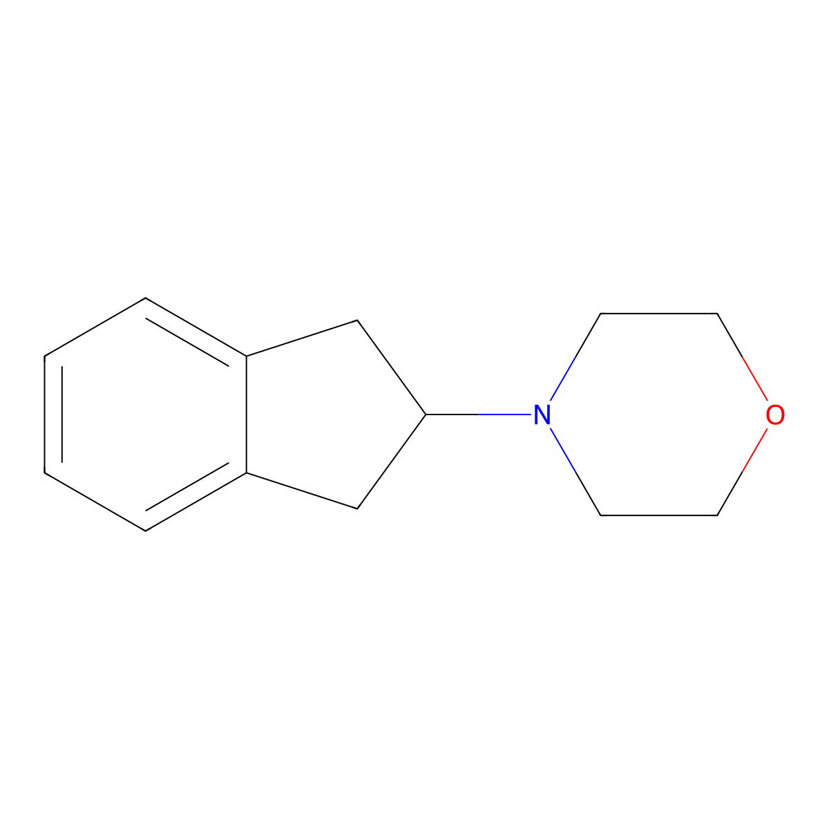 4-(2,3-dihydro-1H-inden-2-yl)morpholine molecular structure, CAS 23912-69-8