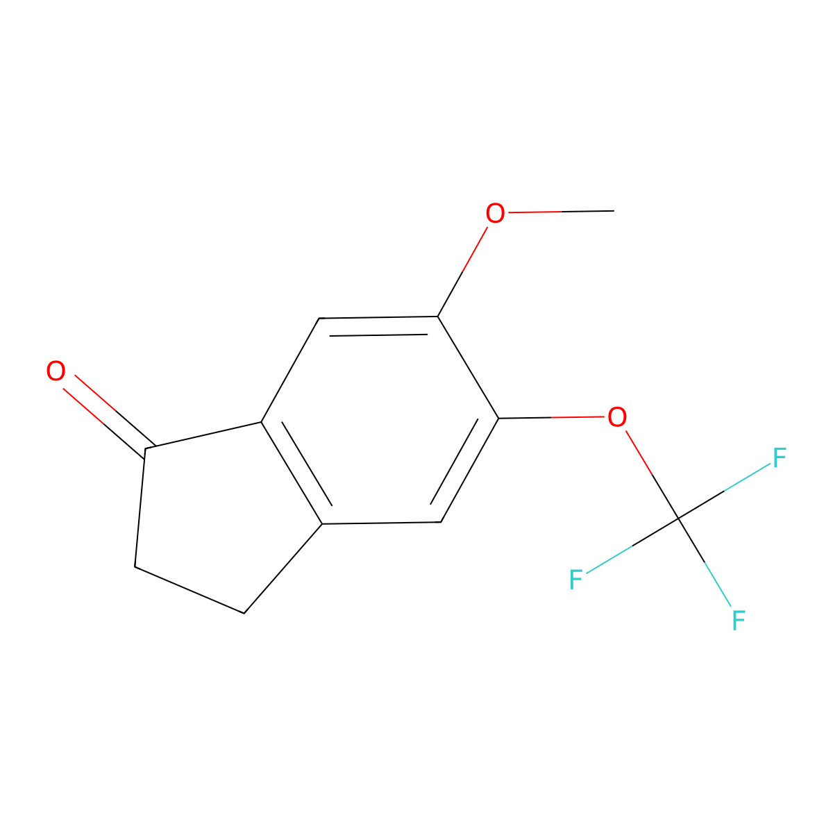6-Methoxy-5-(trifluoromethoxy)-2,3-dihydroinden-1-one molecular structure, CAS 2391255-83-5