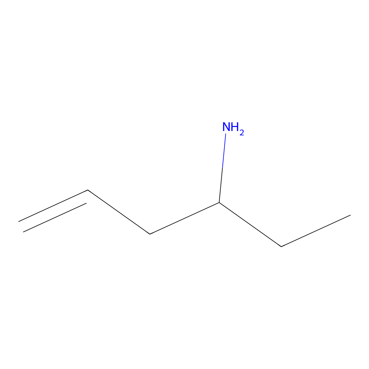 Hex-5-en-3-amine molecular structure, CAS 239126-98-8